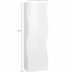 Armadio con 1 Anta Battente e Asta Appendiabiti Beige Cachemire
