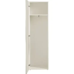 Armadio con 1 Anta Battente e Asta Appendiabiti Beige Cachemire