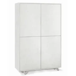 Armadio Credenza Madia Ripiani 4 Ante Soggiorno Bianco Mobile Ingresso