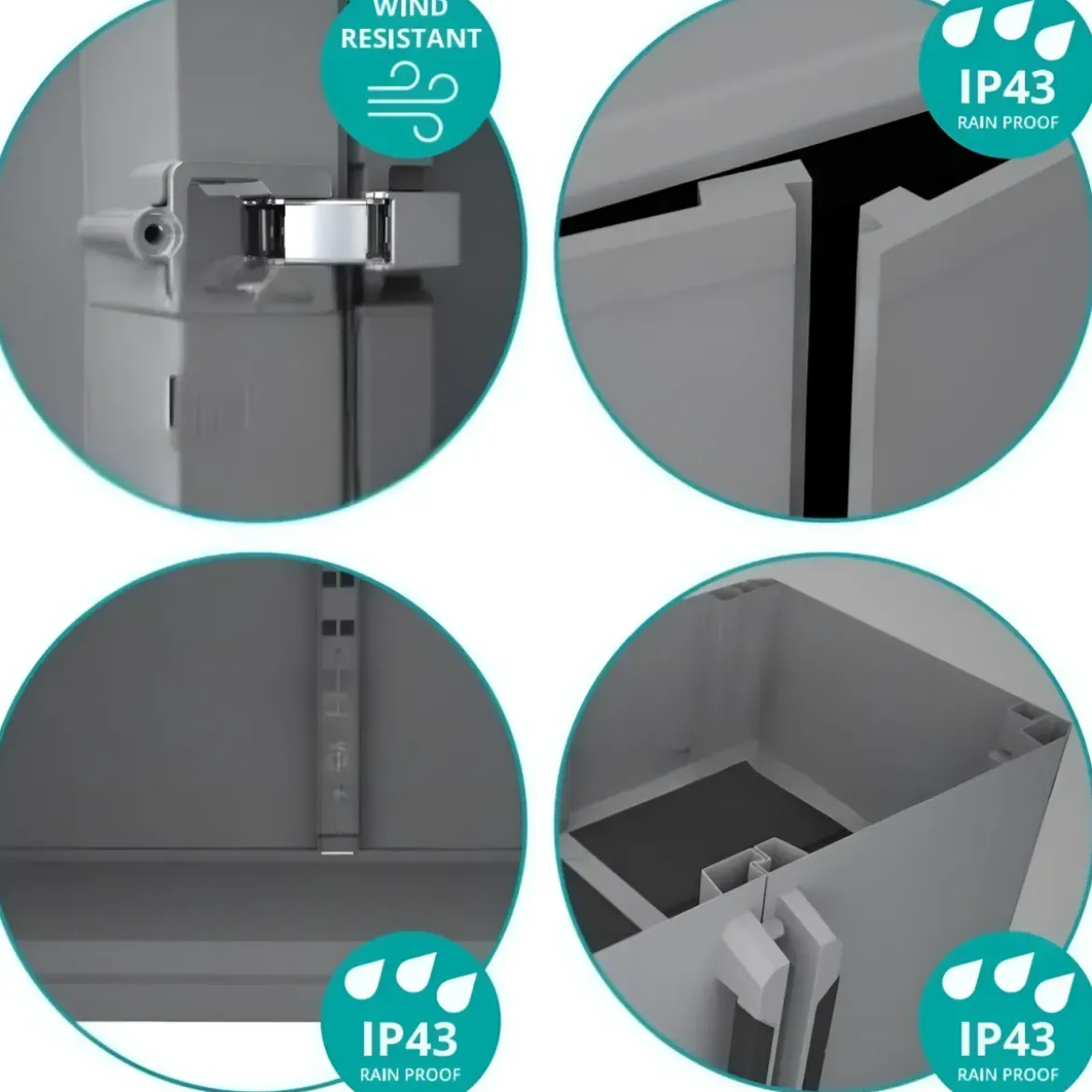 Armadio da Esterno 2 Ante in Pvc Resina Tuttopiani con Ripiano Mobile Modulare