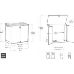 Armadio da Esterno Porta Attrezzi Keter Box Giardino in Resina Mobile Pavimento
