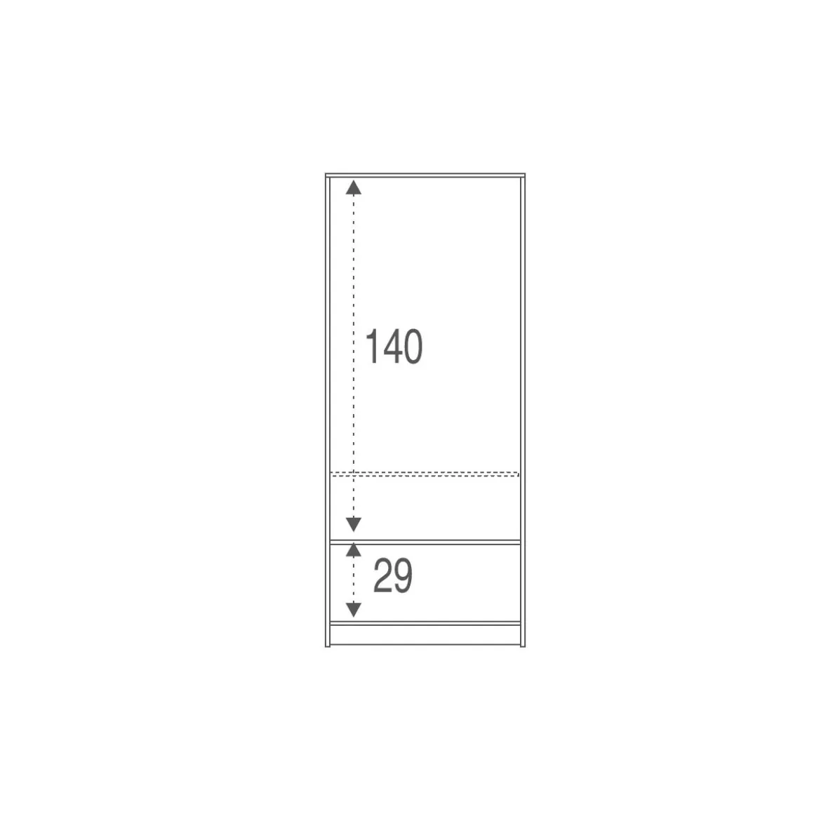 Armadio 180 h 2 Ante Appendiabiti Mobile con Ripiano da Ufficio Camera da Letto