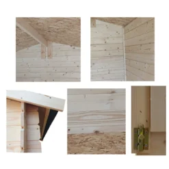 Armadio in Legno Pavimento Casetta Ripostiglio Attrezzi Giardino Esterno Balcone