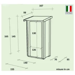 Armadio in Legno Pavimento Casetta Ripostiglio Attrezzi Giardino Esterno Balcone
