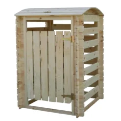 Armadio in Legno per Bidone Spazzatura Secchio Immondizia da Giardino