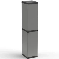Armadio in PVC per Esterno Modulare con Ripiani da Balcone Giardino