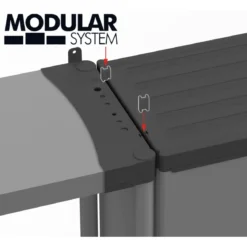 Armadio in Resina PVC da Esterno Tuttopiani Modulare Ripiani Balcone