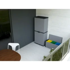 Armadio in Resina PVC da Esterno Tuttopiani Modulare Ripiani Balcone