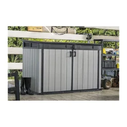 Armadio Keter da Giardino Esterno Rifiuti Officina Biciclette Effetto Legno Box