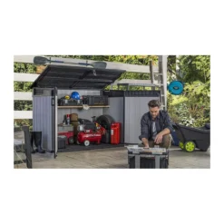Armadio Keter da Giardino Esterno Rifiuti Officina Biciclette Effetto Legno Box