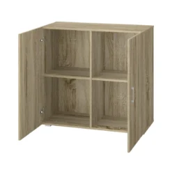 Armadio Multiuso Rovere 2 Ante per Ufficio Bagno Cucina Legno Mobile con Ripiano