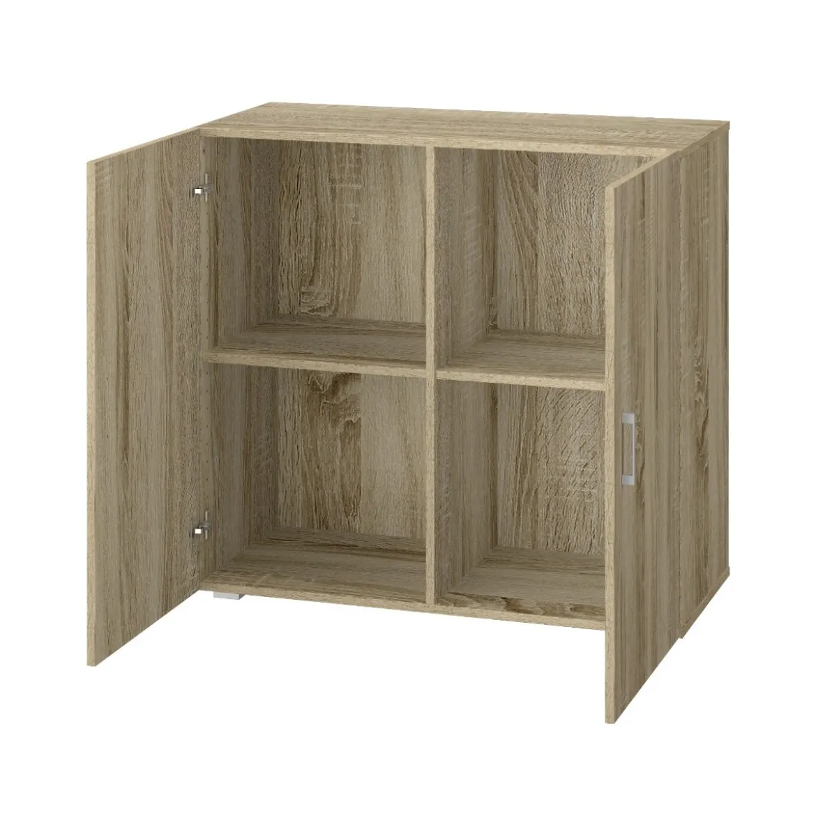 Armadio Multiuso Rovere 2 Ante per Ufficio Bagno Cucina Legno Mobile con Ripiano