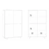 Armadio Ripiani Mobile Credenza 4 Ante Nero Marmo Soggiorno Ingresso
