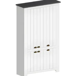 Armadio Scarpiera 6 Ante Mobile Ingresso Bianco Report 114x42x200 cm