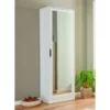 Armadio Scarpiera con Specchio Mobile Alto Bianco in Legno Porta Scarpe
