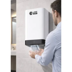 Asciugamani Elettrico Bagno a Parete ABS Bianco 400W con Sensore