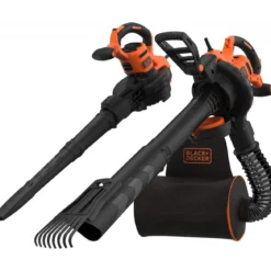 Aspiratore e Soffiatore Black&Decker con Sacco per Foglie e Rastrello