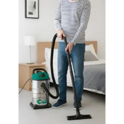 Aspiratore Solidi Liquidi 1400W 30L Acciaio Casa Garage Magazzino