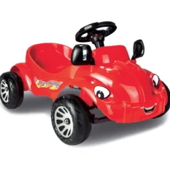 Auto a Pedali Cavalcabile per Bambini Happy Herbie Rosso con Clacson