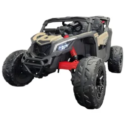 Auto Buggy Elettrico Fuoristrada per Bambini 12V Cachi Telecomando