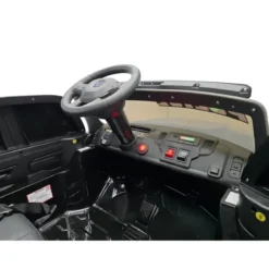 Auto Elettrica Bambini Dodge RAM Polizia 12V Nero Sirene Telecomando