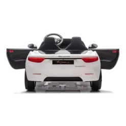 Auto Elettrica Bambini Maserati Folgore 2 Posti 12V Bianco Doppio Motore