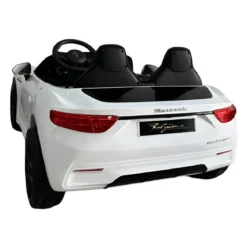 Auto Elettrica Bambini Maserati Folgore 2 Posti 12V Bianco Doppio Motore