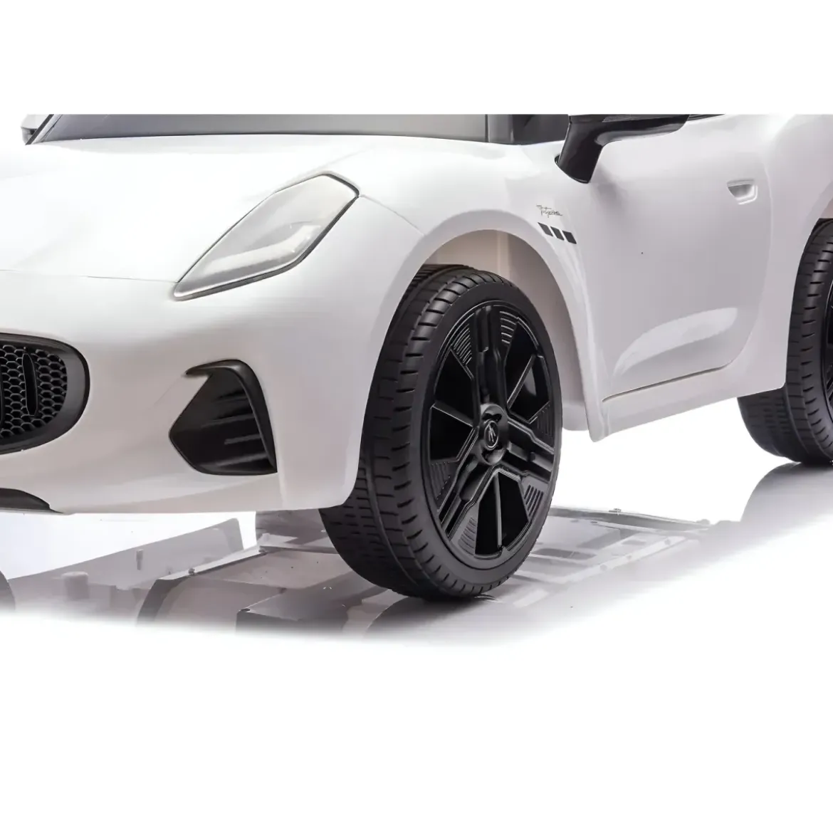 Auto Elettrica Bambini Maserati Folgore 2 Posti 12V Bianco Doppio Motore