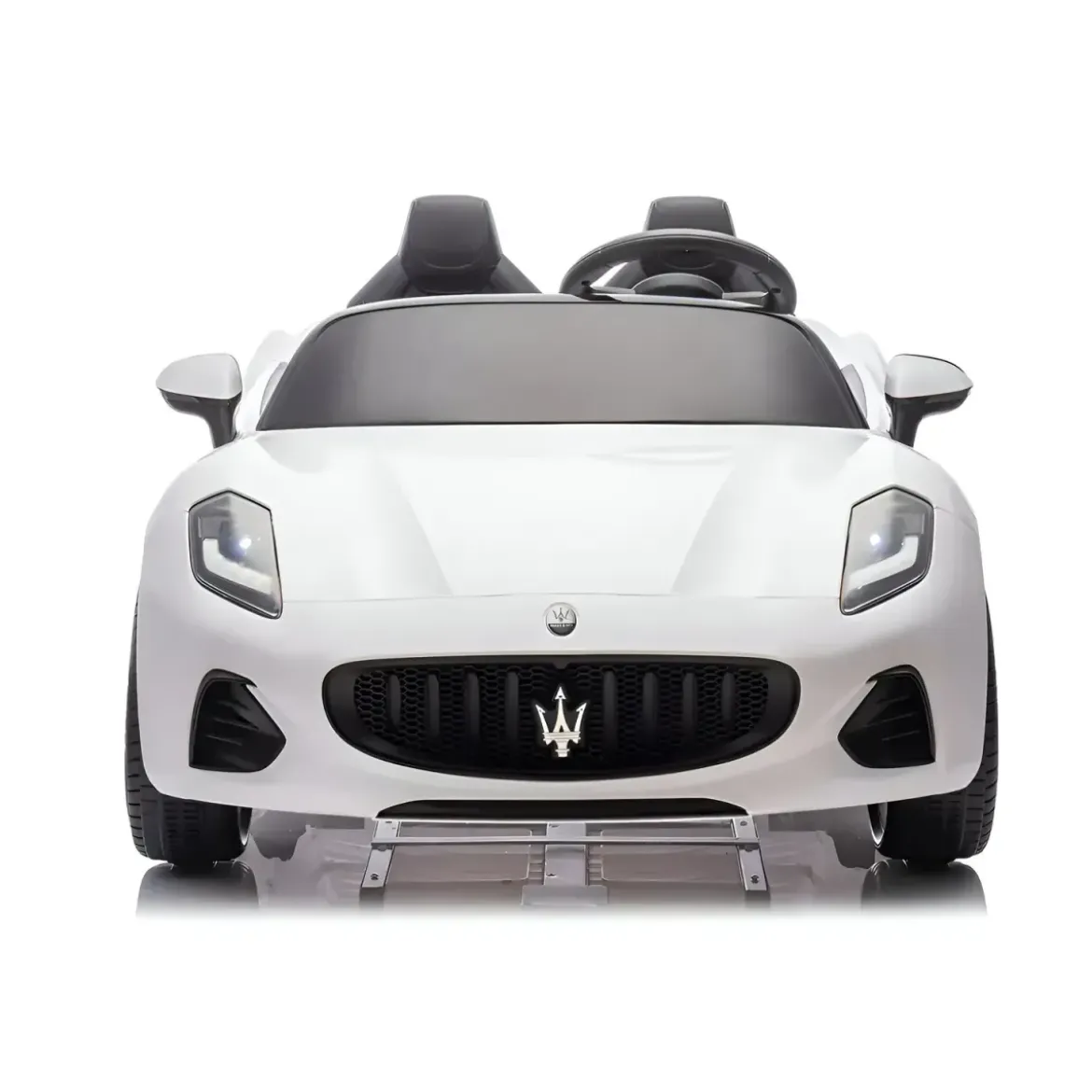 Auto Elettrica Bambini Maserati Folgore 2 Posti 12V Bianco Doppio Motore