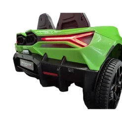 Auto Elettrica Bambini 2 Posti 24V Verde Sedili in Pelle e Telecomando