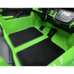 Auto Elettrica Bambini 2 Posti 24V Verde Sedili in Pelle e Telecomando