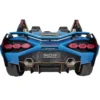 Auto Elettrica Bambini 24V Lamborghini Sian Blu 2 posti Sedili in Pelle