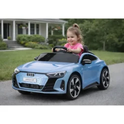 Auto Elettrica per Bambini Audi eTron GT Azzurro con Radiocomando LED