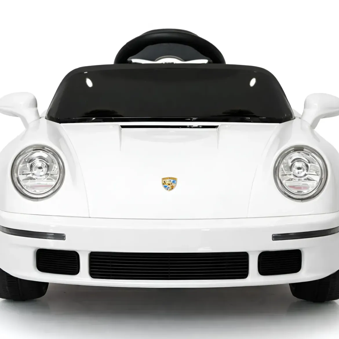 Auto Elettrica per Bambini Bianco Porsche Tuning Ruf Telecomando e LED