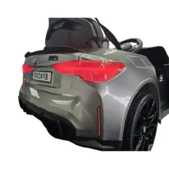 Auto Elettrica per Bambini BMW Grigio 12V Sedile in Pelle Telecomando