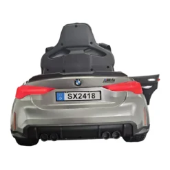 Auto Elettrica per Bambini BMW Grigio 12V Sedile in Pelle Telecomando