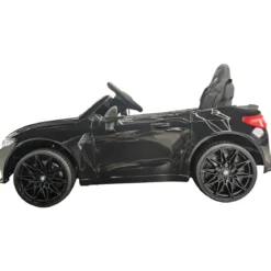 Auto Elettrica per Bambini BMW M4 Nero 12V Sedile in Pelle e Telecomando