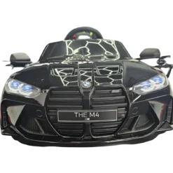 Auto Elettrica per Bambini BMW M4 Nero 12V Sedile in Pelle e Telecomando