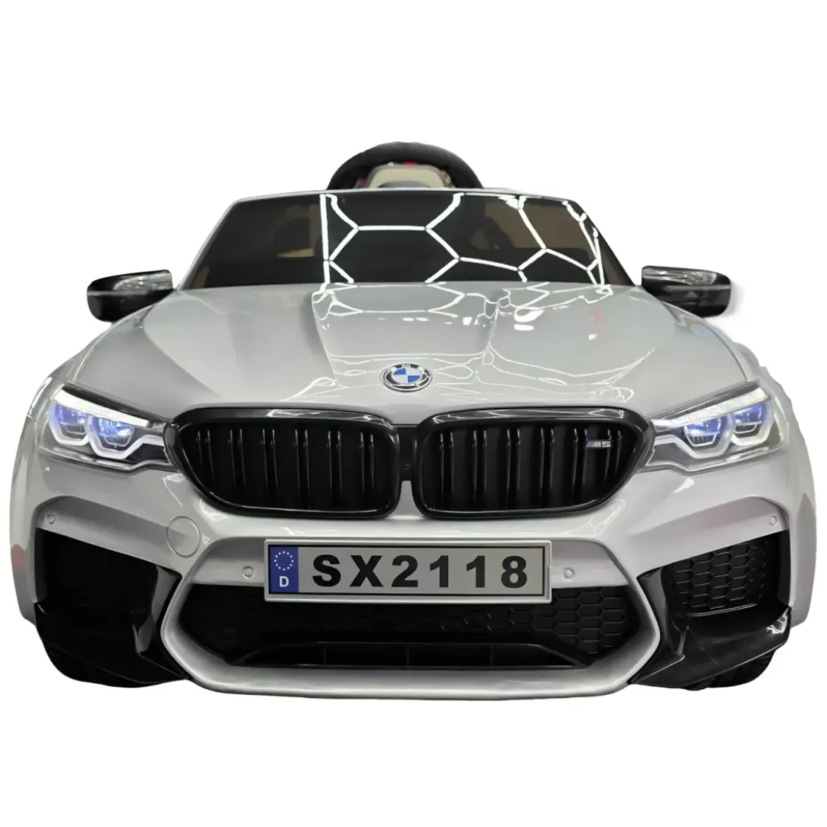 Auto Elettrica per Bambini Doppio Motore 24V BMW M5 Grigio Metallizzato