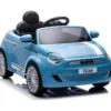 Auto Elettrica per Bambini Fiat 500 12V Blu Telecomando e Fari LED