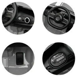 Auto Elettrica per Bambini Fiat 500 12V Blu Telecomando e Fari LED