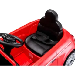 Auto Elettrica per Bambini Fiat 500 12V Rosso Telecomando e Fari LED