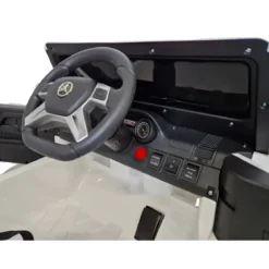 Auto Elettrica per Bambini Mercedes G63 Bianco 12V Pneumatici in Gomma