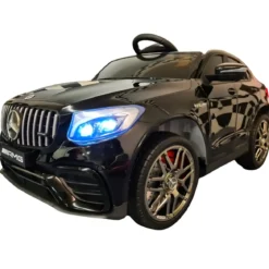 Auto Elettrica per Bambini Mercedes Nero 12V 4 Motori e Cintura 5 Punti