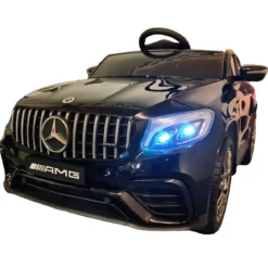Auto Elettrica per Bambini Mercedes Nero 12V 4 Motori e Cintura 5 Punti
