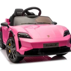 Auto Elettrica per Bambini Porsche Taycan 12V Rosa Telecomando