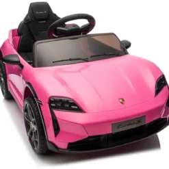 Auto Elettrica per Bambini Porsche Taycan 12V Rosa Telecomando