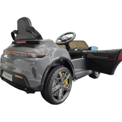 Auto Elettrica per Bambini Porsche Taycan 12V Grigio Telecomando