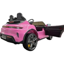 Auto Elettrica per Bambini Porsche Taycan 24V 2 Posti Rosa Bluetooth