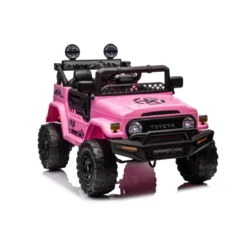 Auto Elettrica per Bambini Toyota Cruiser Fuoristrada Macchina Rosa